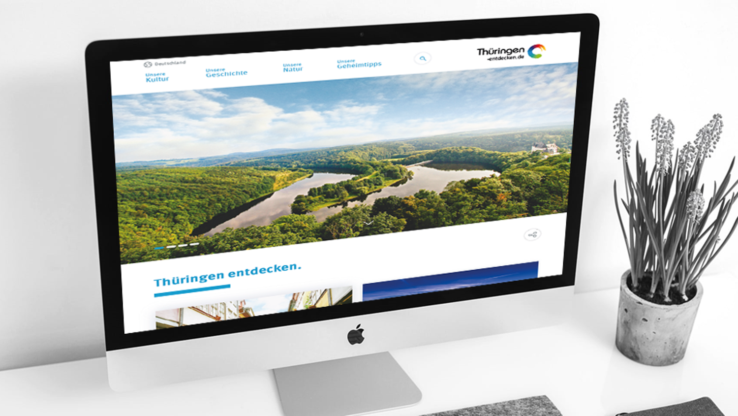 Website www.thueringen-entdecken.de Mockup